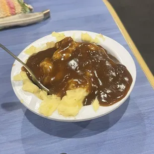 Mashed potatoes and gravy