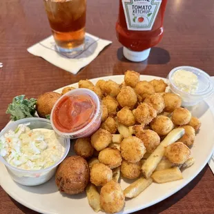 Fried scallop platter for lunch!
