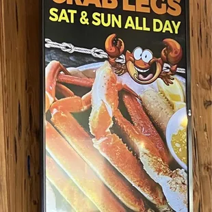 Ad for crab
