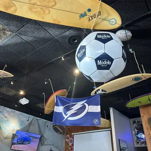 Decor inside the restaurant