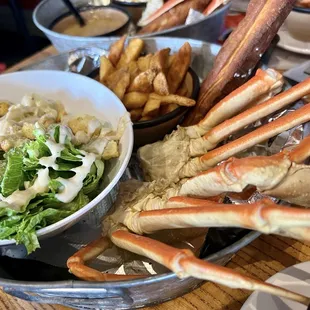 All you can eat crabs with Ceasar &amp; fries