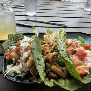 Tacos in lettuce wrap