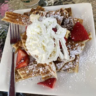 Waffle Sticks cooked on a panini press.  The lady snd kiddo LOVED these