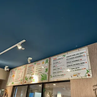 Menu board.