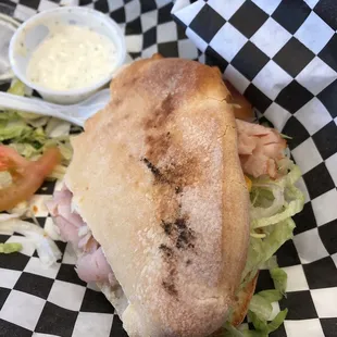 Turkey and ham sandwich so tasty