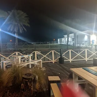 Deck area towards the back of the bar