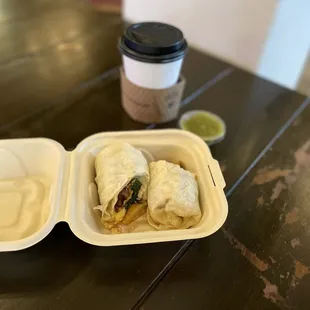 bacon and spinach burrito! #itsback