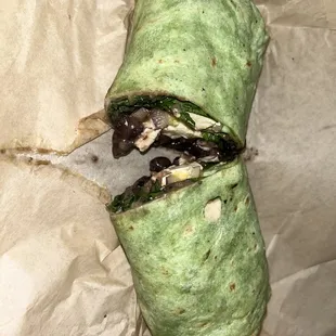 burrito wrapped in paper