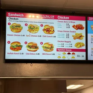 Chicken Menu - 2 fried tenders or 1 grilled chicken breast with pickles or jalapeños