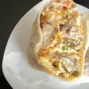 Close up of Machaca Burrito. It's really flavorful and made perfectly. I recommend ordering this as well.