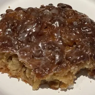 Perfect Apple fritter with the right amount of crunch and fruit to fritter ratio