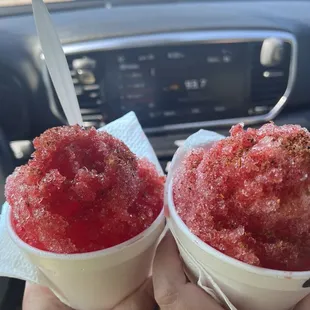 two bowls of ice cream