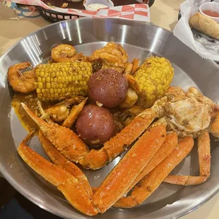 Snow crab and shrimp boil
