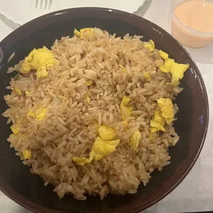 Side of fried rice. $3. Came with yum yum sauce. Great portions and delicious food. Highly recommend.