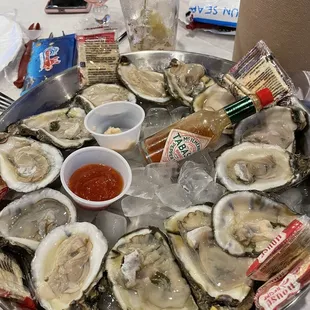 Raw oysters