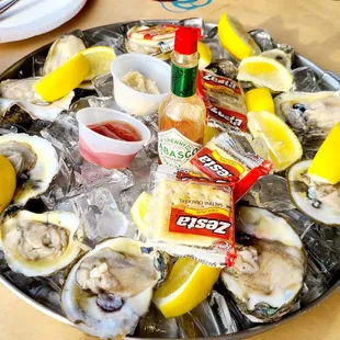 Raw oysters