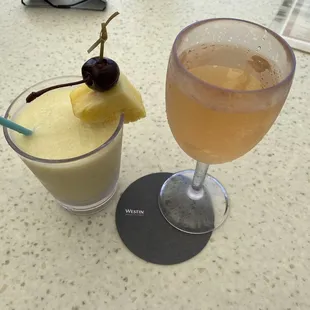 Rose and pina colada