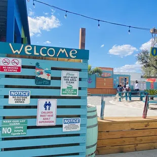 Plenty of outdoor seating! Movies some nights :)