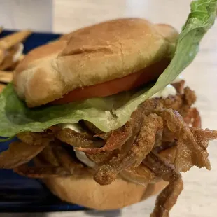 Soft shelled crab sandwich.