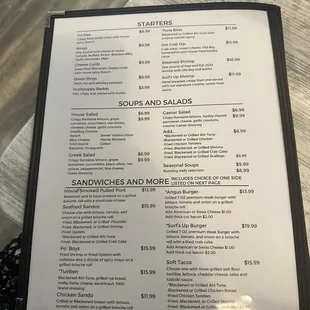 New Menu 1/23/2024
