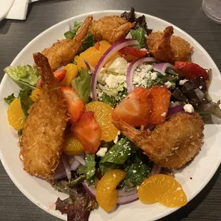 Coconut shrimp salad