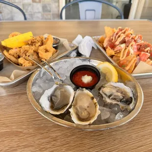 shellfish, food, mussels, oysters, oysters and mussels