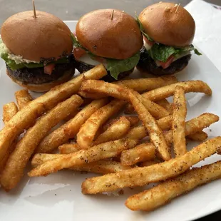 Wagyu sliders with fries