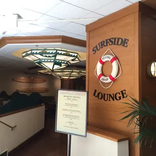 Entrance to the lounge at the Paradise Pier Hotel