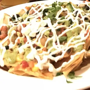 a plate of nachos