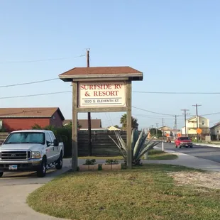 Sign at entrance
