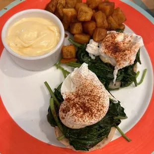 Eggs, Benedict minus the pork