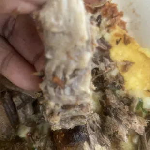 There's meat with gristle. Yuk!