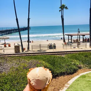 Good food with good views is good for the soul. Ice cream and the ocean are cheaper than therapy.