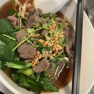 Thai beef noodle soup