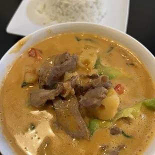 Roasted duck red curry
