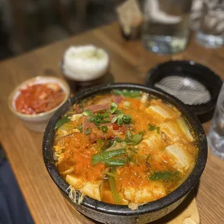 bacon soft tofu soup