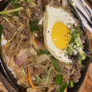 pork japchae rice