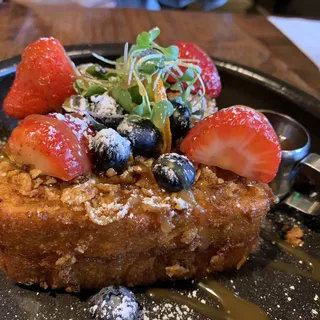 Blueberry Stuffed Crunch French Toast Breakfast