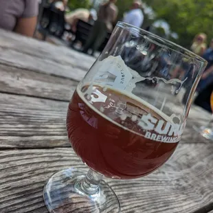 The extra furious or whatever it's called. I don't like furious but I loved this barley wine beer.  But pour was 1" down