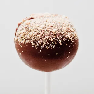 cheesecake hand-dipped in milk chocolate dusted with graham cracker crumbs