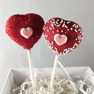 heart cake pops