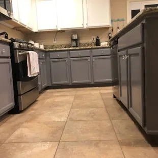 Fresh painted cabniets