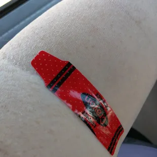 I got a really cool bandaid after they drew blood in the lab!
