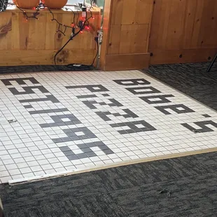 a man playing a game on the floor