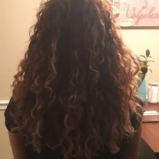 One week after- she only touched up my roots. So the color is from what I had done in the summer