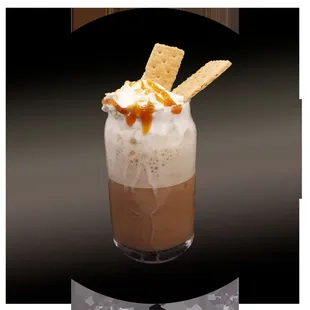 a dessert in a glass