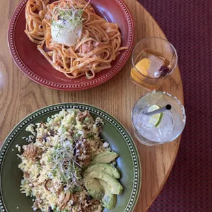 Cuban Rice, Spaghetti and our cocktails