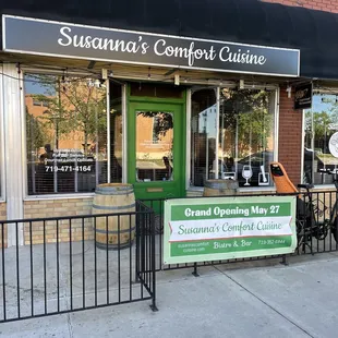 Remodeled front windows and signage