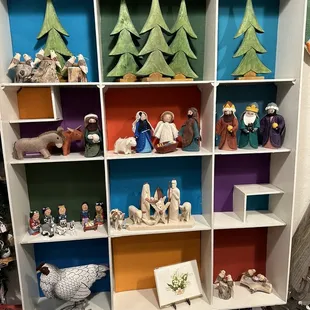 Christmas nativity scenes.