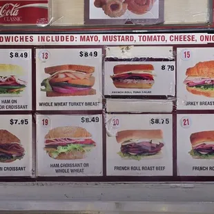 menu as of summer 2024